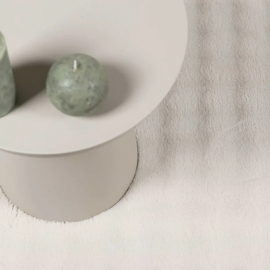 Tapis de surface Rond SIROLO Crème Ø 200 CM Polyester - 6