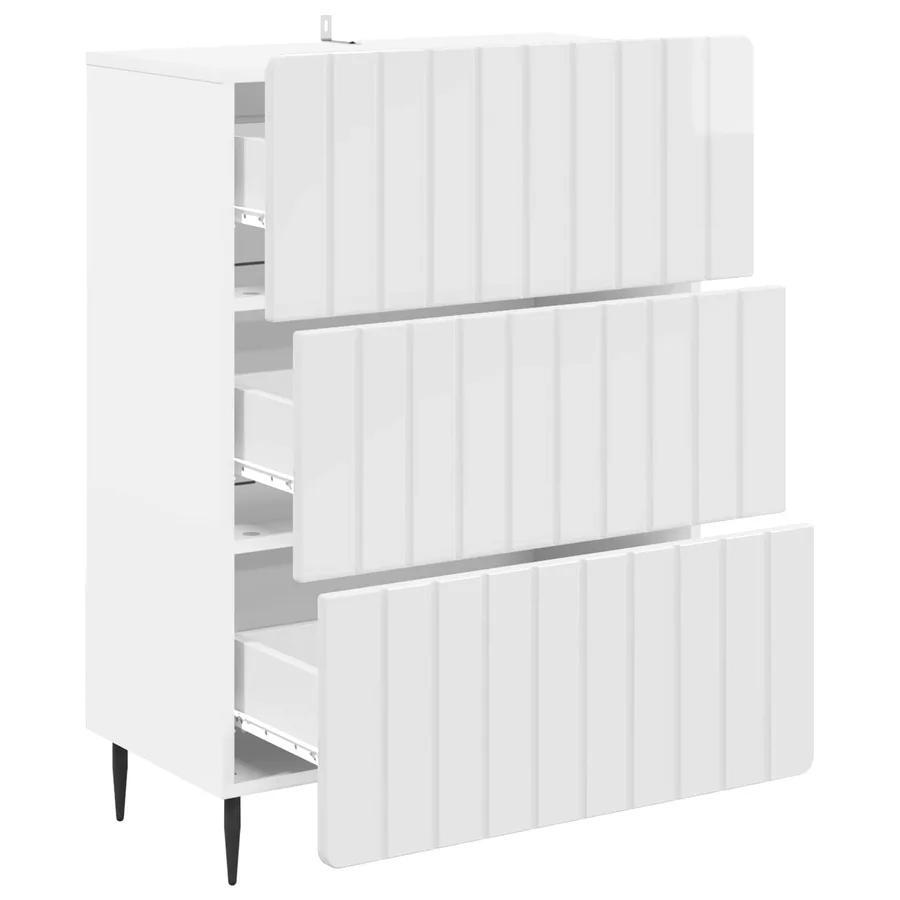 Armoire à tiroirs Blanc brillant 66 x 34,5 x 92 cm - 5