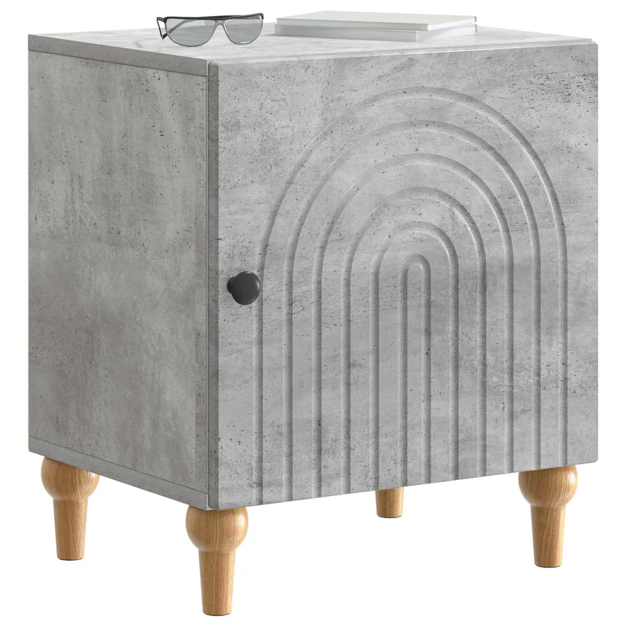 Cabinet de chevet 2 pcs Gris béton 43 x 34,5 x 50 cm - 3