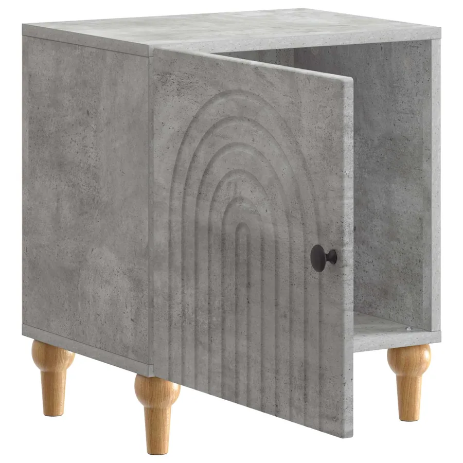 Cabinet de chevet 2 pcs Gris béton 43 x 34,5 x 50 cm - 6