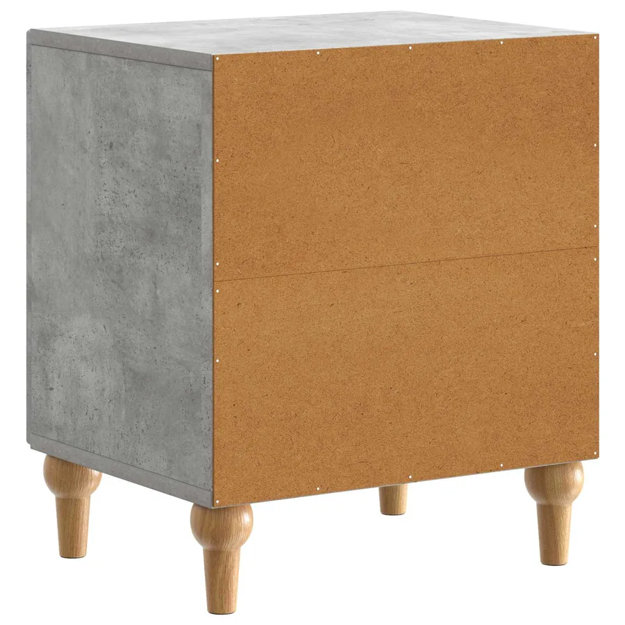 Cabinet de chevet 2 pcs Gris béton 43 x 34,5 x 50 cm - 9
