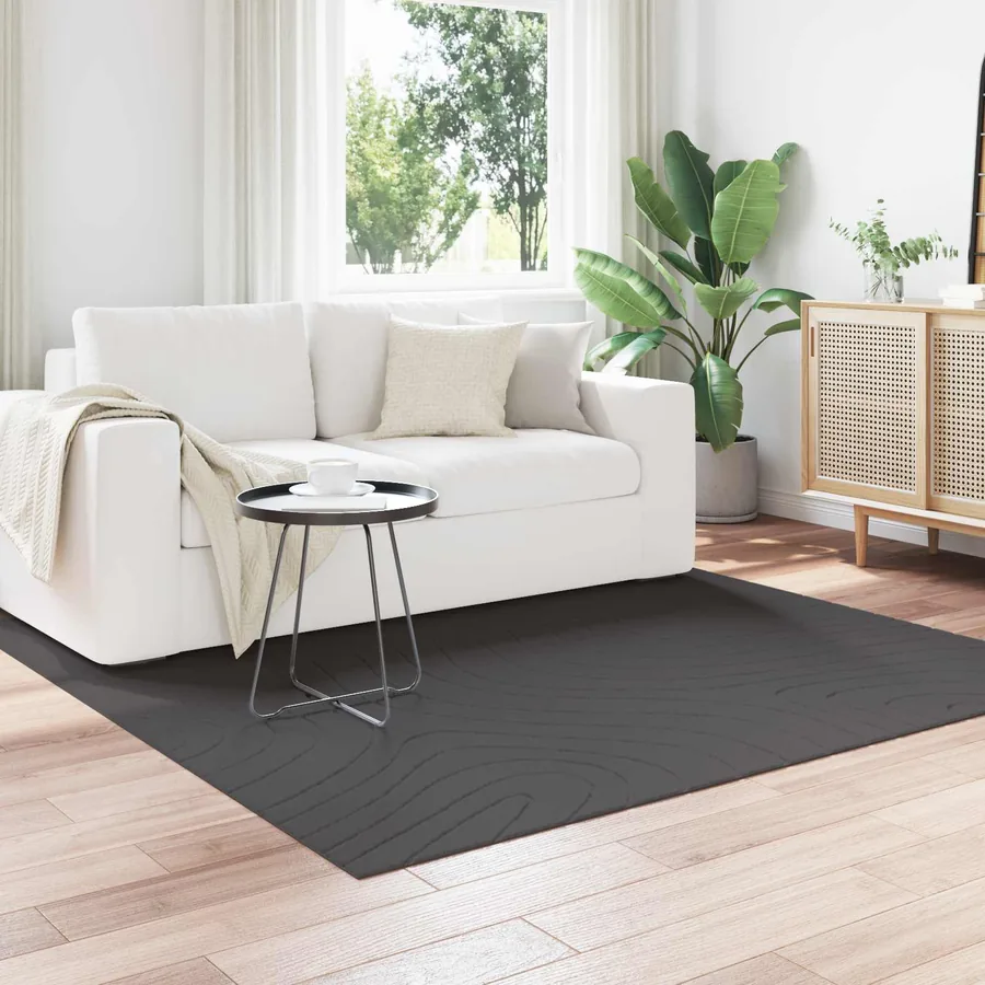 Tapis de surface PALMERAS Anthracite 200 x 200 cm Polyester