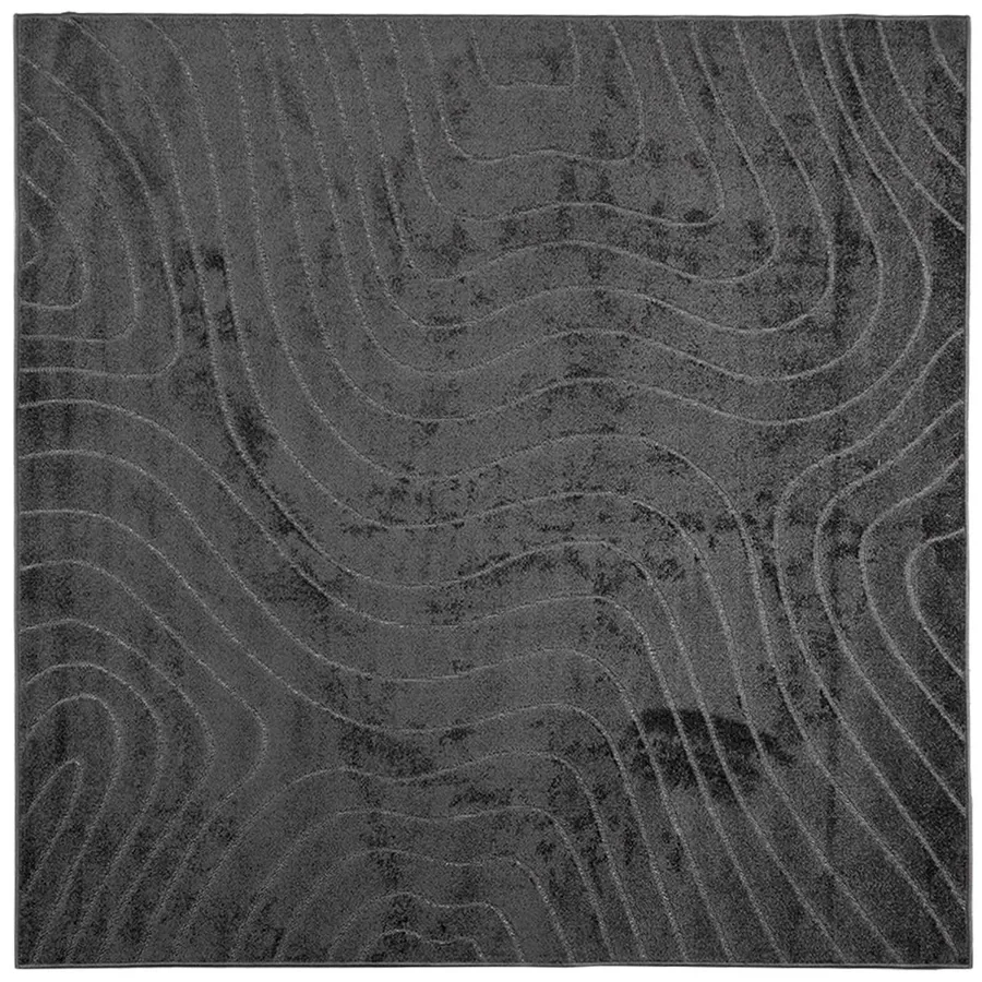 Tapis de surface PALMERAS Anthracite 200 x 200 cm Polyester - 2