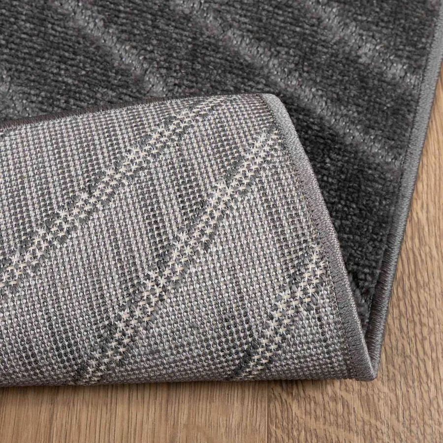 Tapis de surface PALMERAS Anthracite 200 x 200 cm Polyester - 4