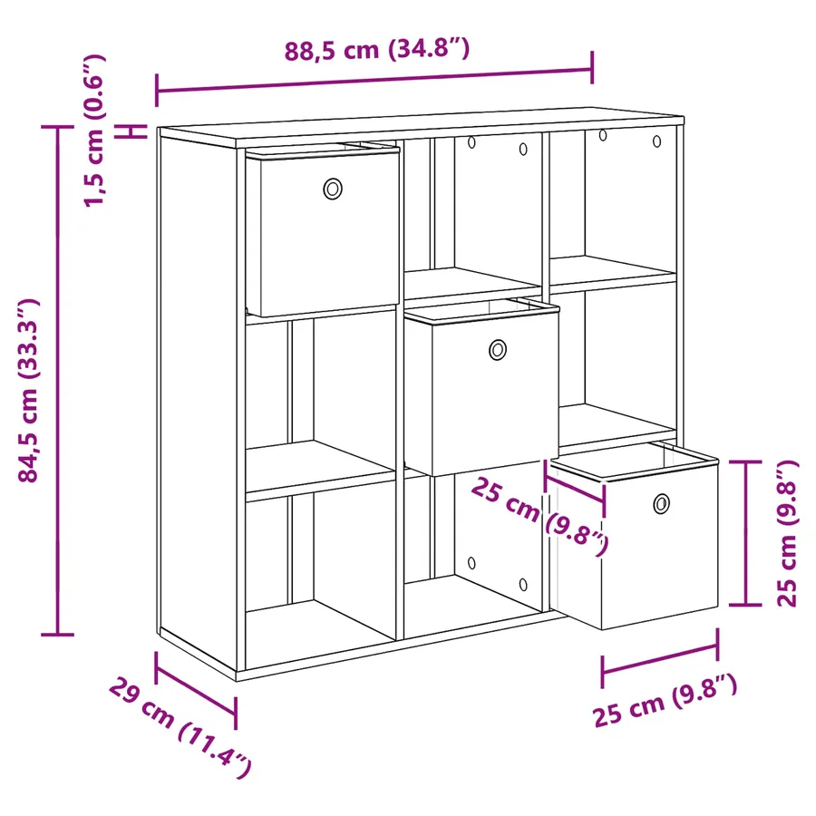 Buffet avec tiroir Blanc 88,5 x 29 x 84,5 cm - 13
