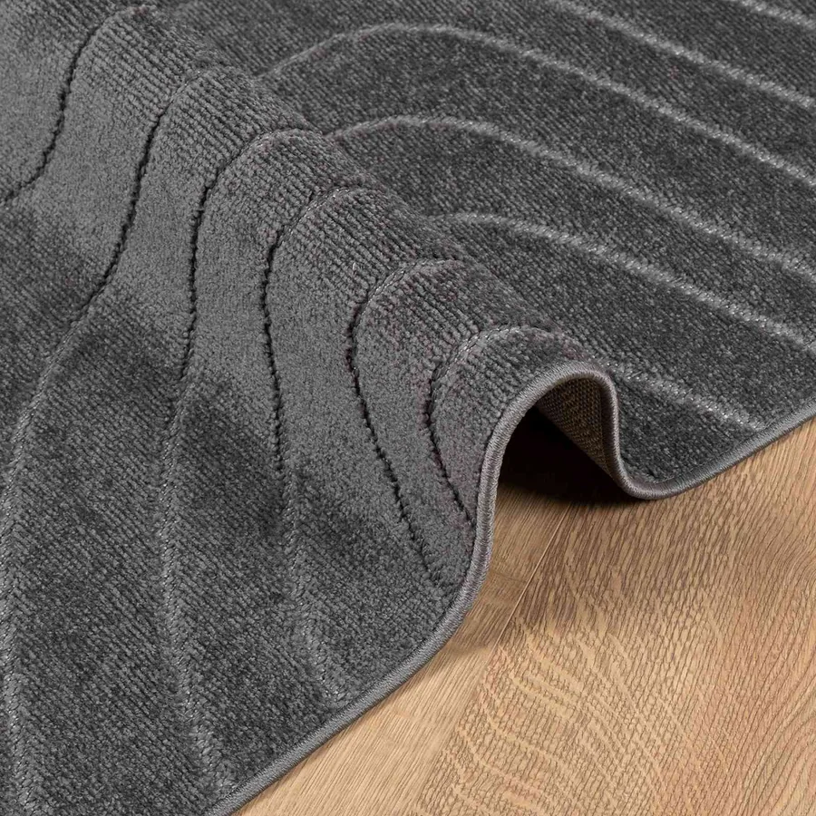 Tapis de surface PALMERAS Anthracite 200 x 80 cm Polyester - 5