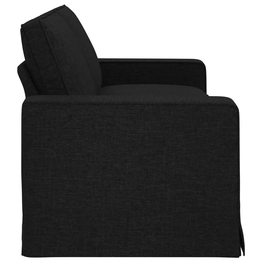 Canapé Noir 222 x 80 x 82 cm tissu - 5