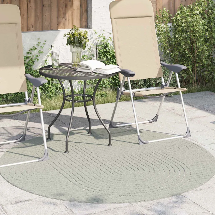 Tapis de surface Rond PALMERAS Vert Ø 200 CM Polyester - 3