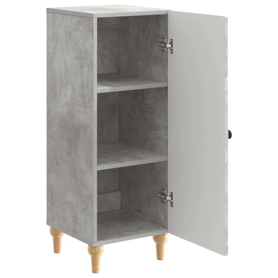 Buffet Gris béton 33 x 34,5 x 90 cm Bois d'ingénierie - 5