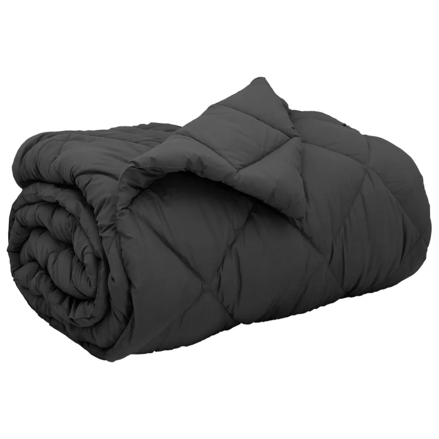 Duvet d'hiver Anthracite 140 x 200 cm Microfibre - 2
