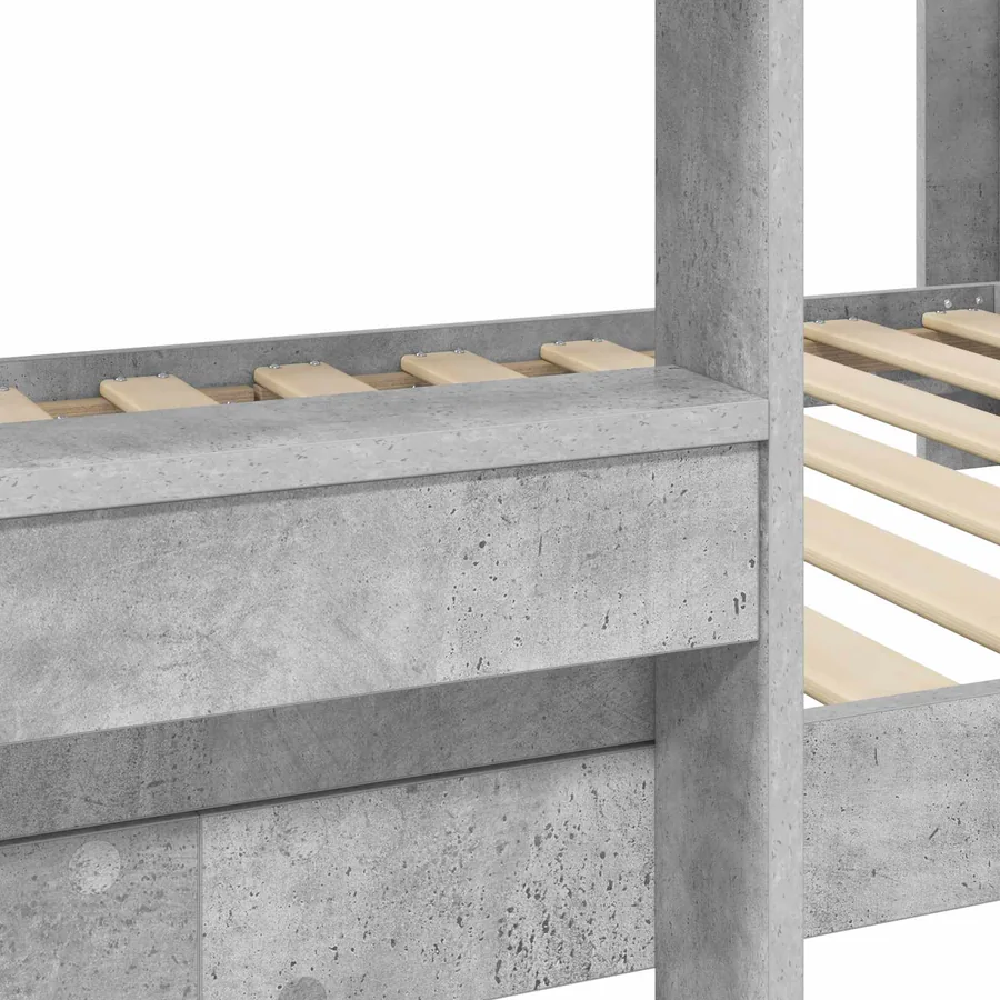 Lit Superposé pour Enfants Gris béton 90 x 190 cm - 9