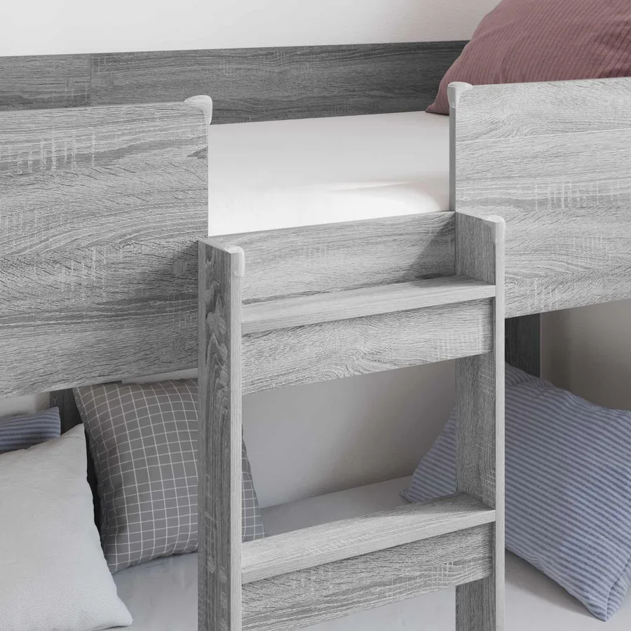 Lit Superposé pour Enfants Gris Sonoma 90 x 190 cm - 3