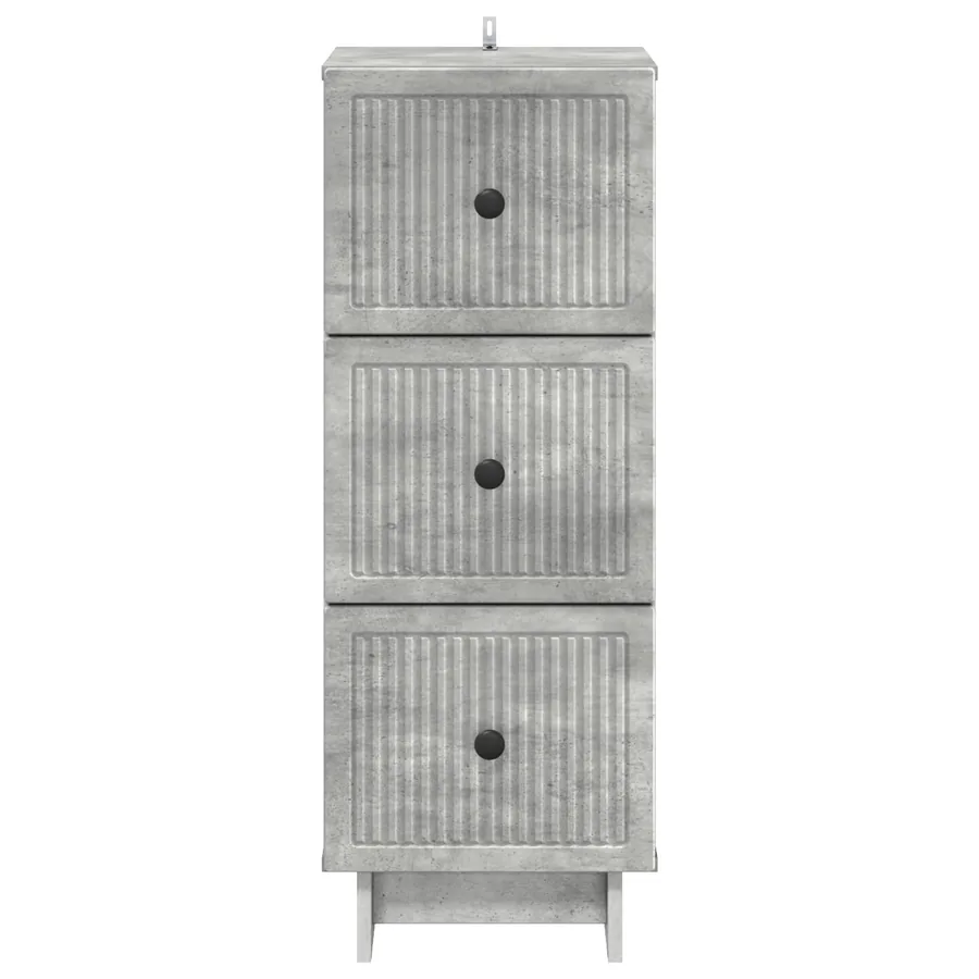 Armoire à tiroirs Gris béton 33 x 34,5 x 90 cm - 6