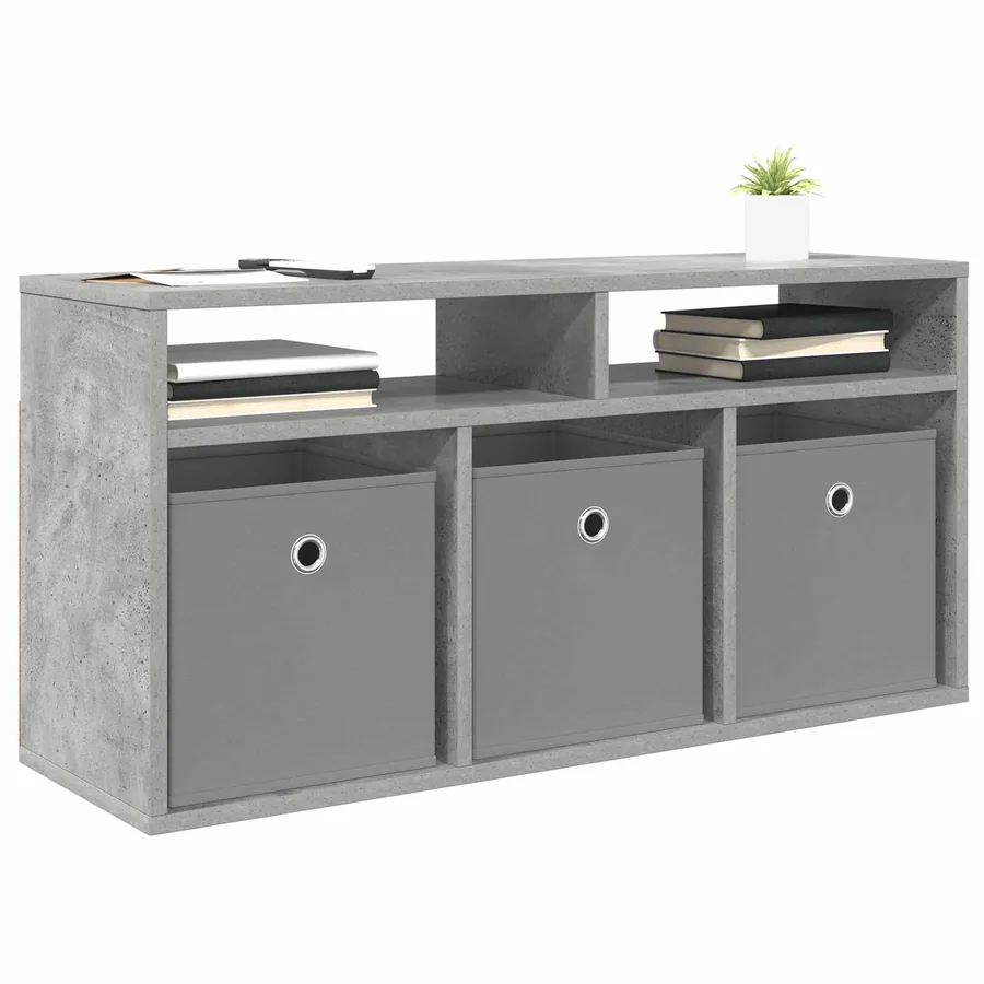 Basboard avec tiroir Gris béton 87 x 27,5 x 43 cm - 3
