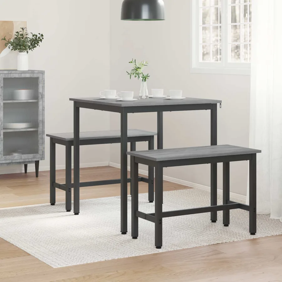 Table de salle à manger / Table de repas 70 x 70 x 75 cm MÉTAL - 4