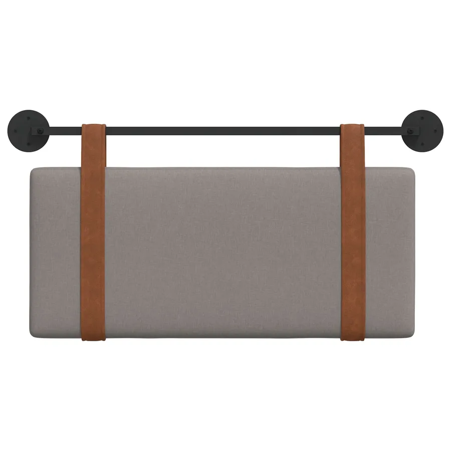 Tête de lit suspendue Taupe PU antique - 5