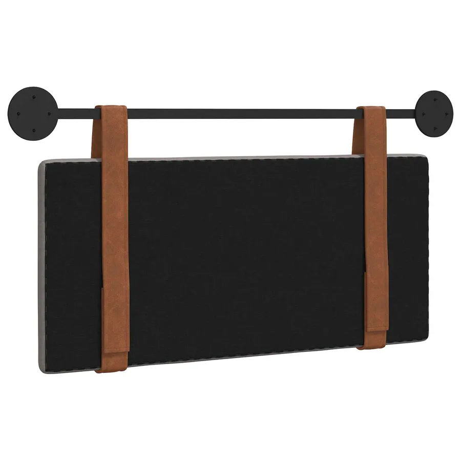 Tête de lit suspendue Taupe PU antique - 7
