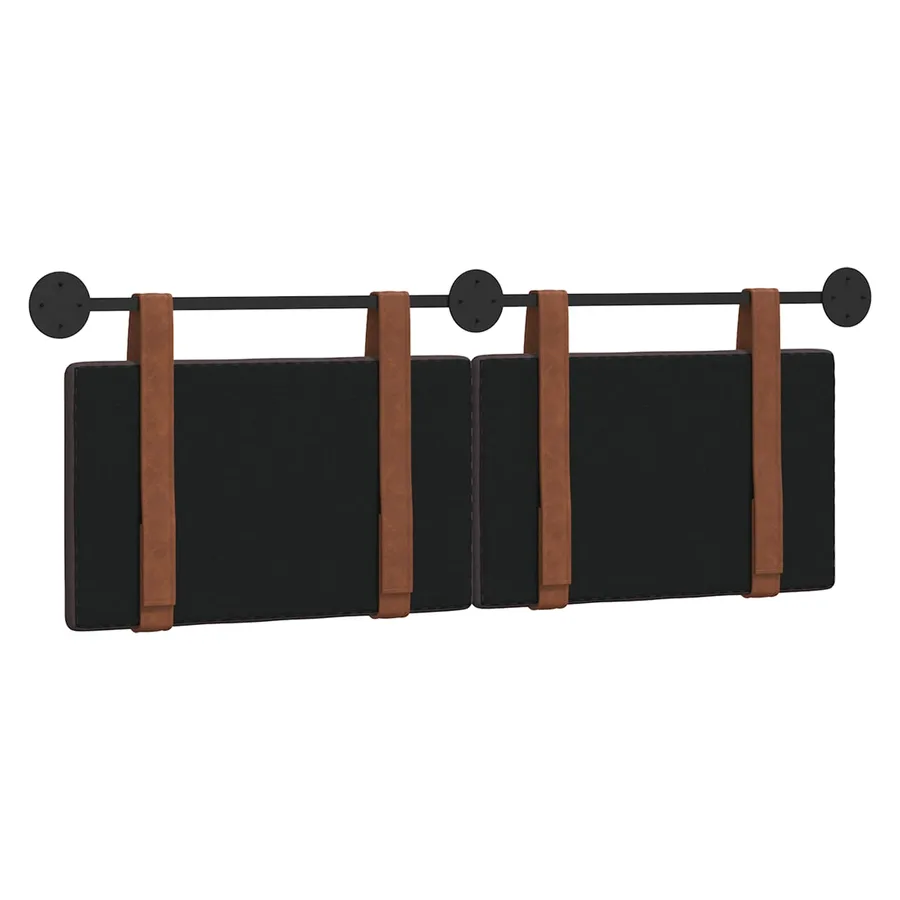 Tête de lit suspendue Marron foncé PU antique - 7