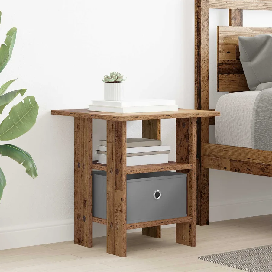 Table de chevet avec tiroir 2 pcs Bois ancien 41 x 40 x 45 cm - 4