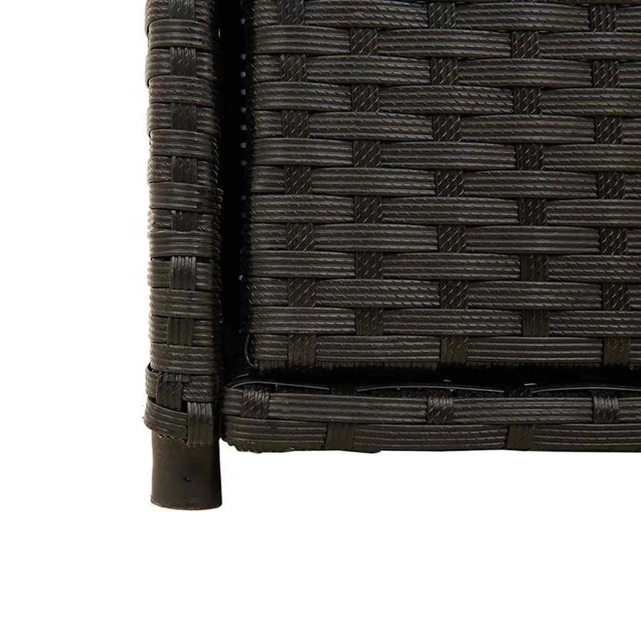 Armoire de rangement de jardin noir 105x55x113cm résine tressée - 12