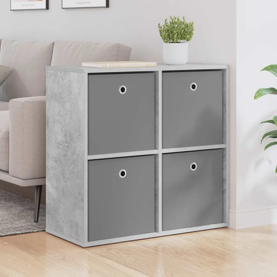 Buffet avec tiroir Gris béton 68,5 x 32 x 67 cm
