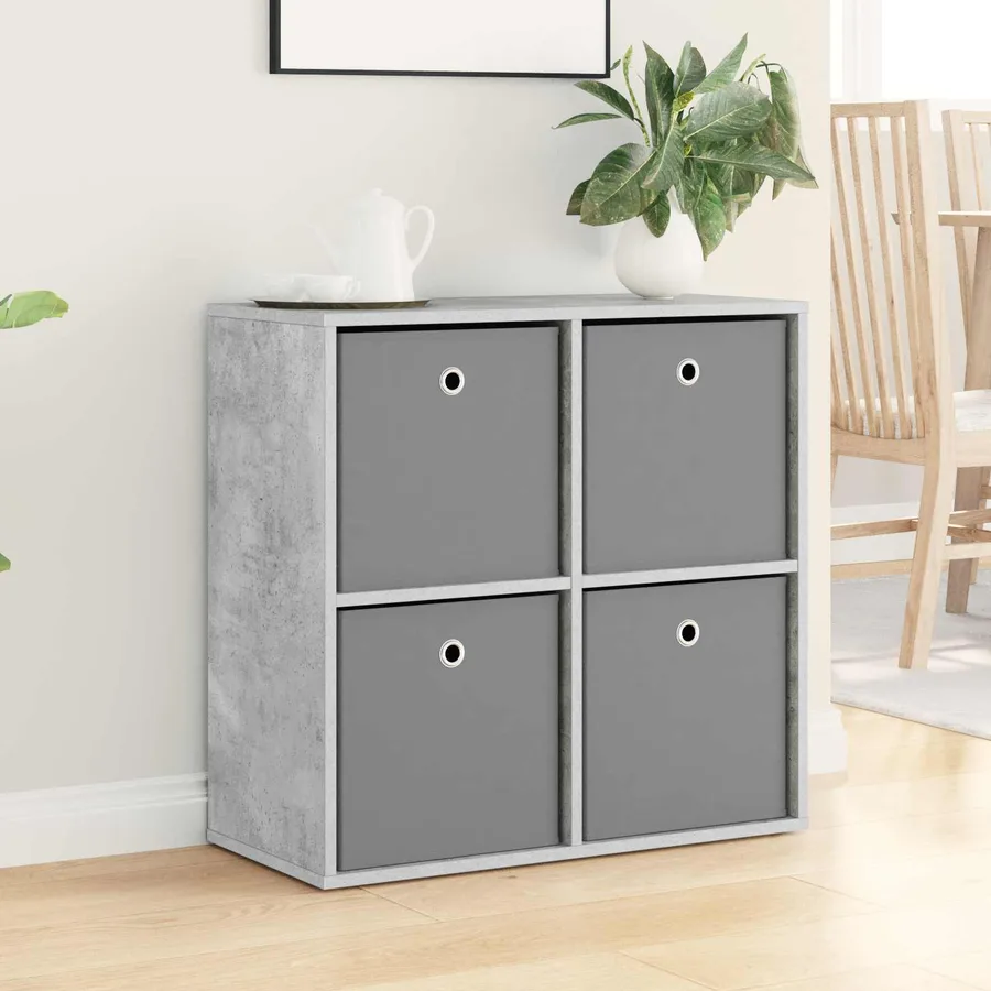 Buffet avec tiroir Gris béton 68,5 x 32 x 67 cm - 4