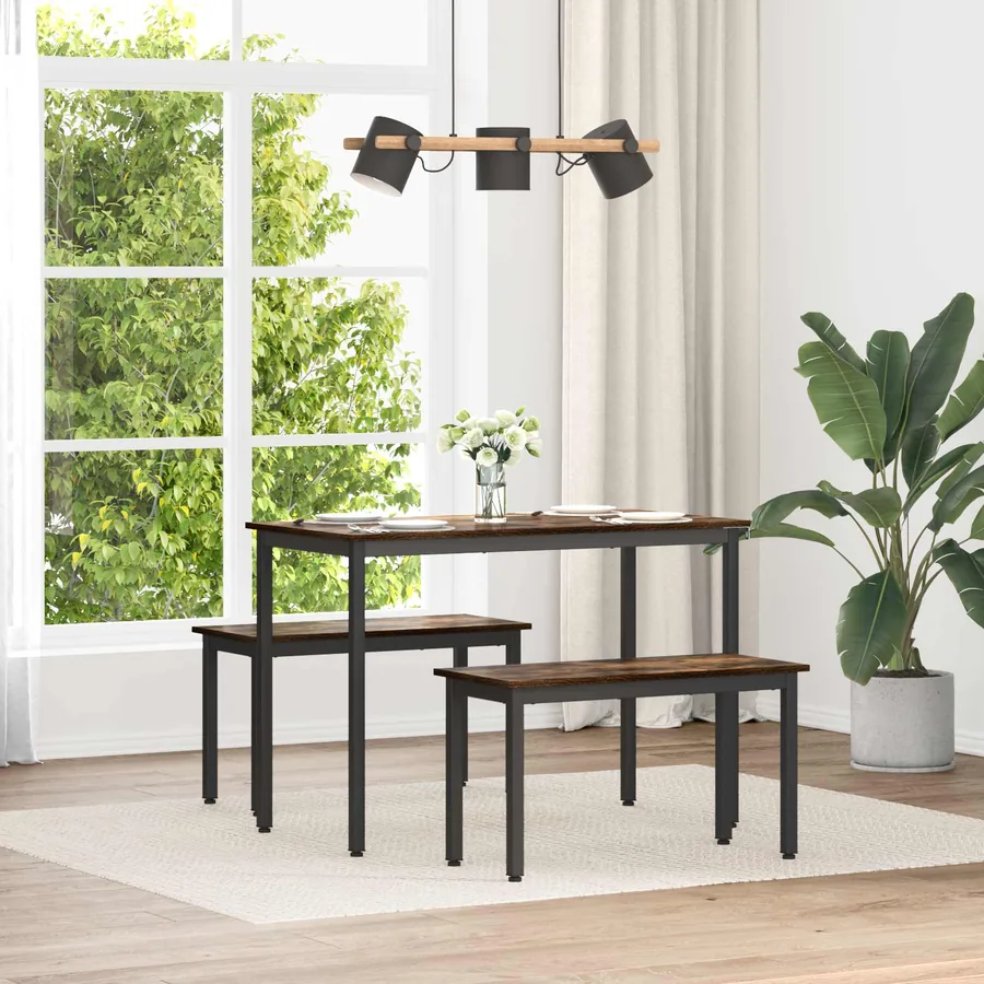 banc Chêne Fumé 80 x 35 x 45 cm Bois d'ingénierie
