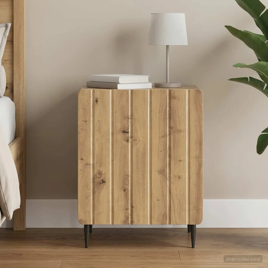 Cabinet de chevet Chêne artisanal 43 x 34,5 x 52 cm