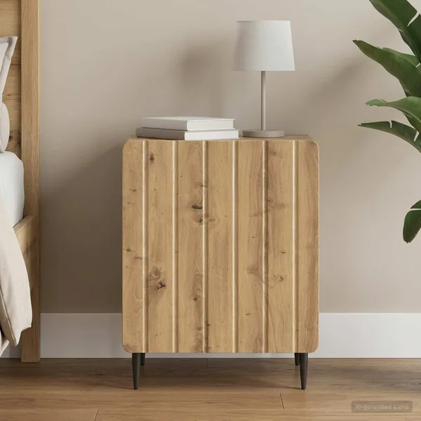 Cabinet de chevet Chêne artisanal 43 x 34,5 x 52 cm
