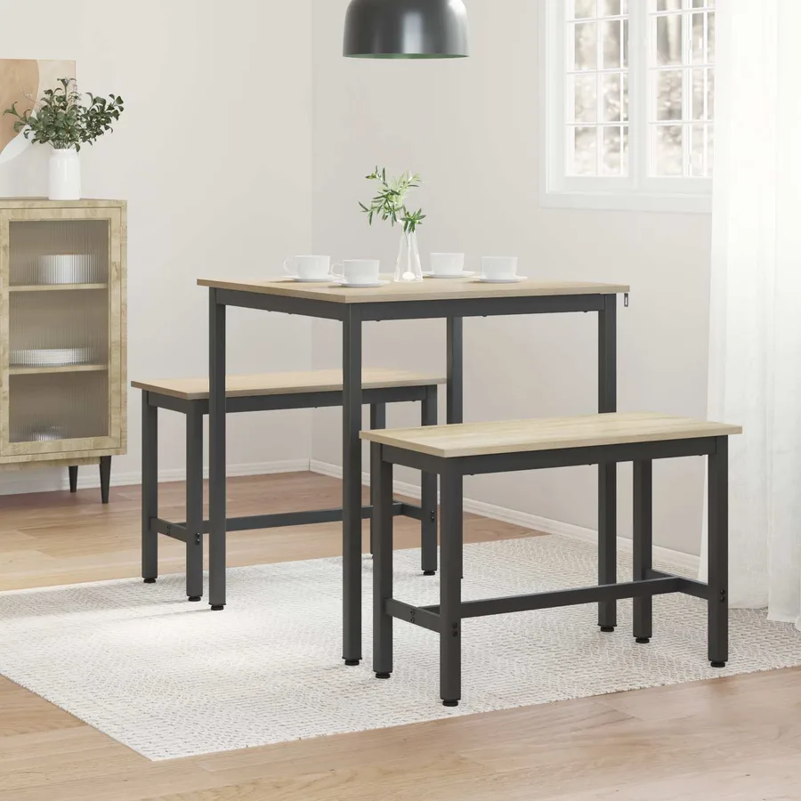 Table de salle à manger / Table de repas 70 x 70 x 75 cm MÉTAL - 4
