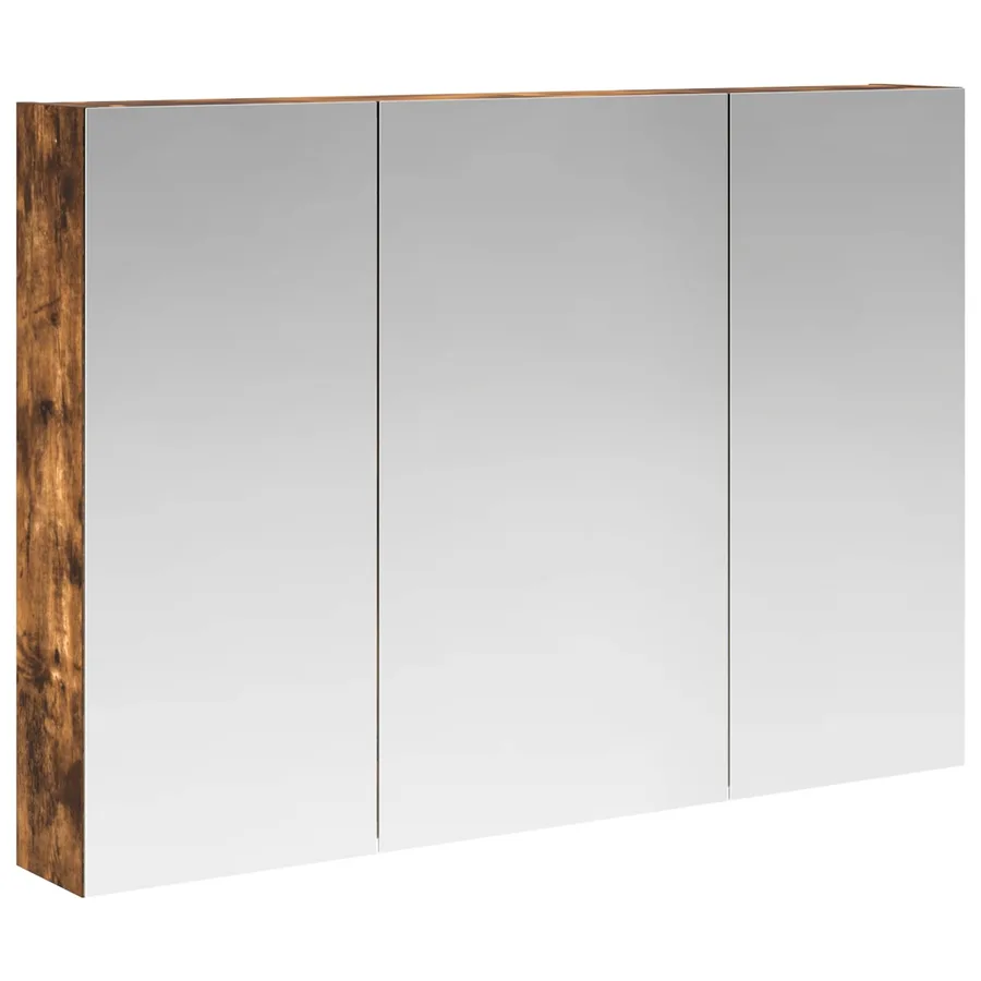 Armoire Miroir de Salle de Bain Chêne fumé 100 x 14,5 x 70 cm - 2
