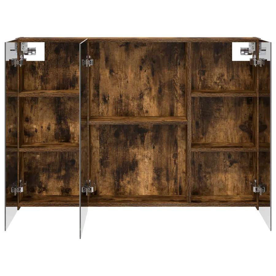 Armoire Miroir de Salle de Bain Chêne fumé 100 x 14,5 x 70 cm - 6
