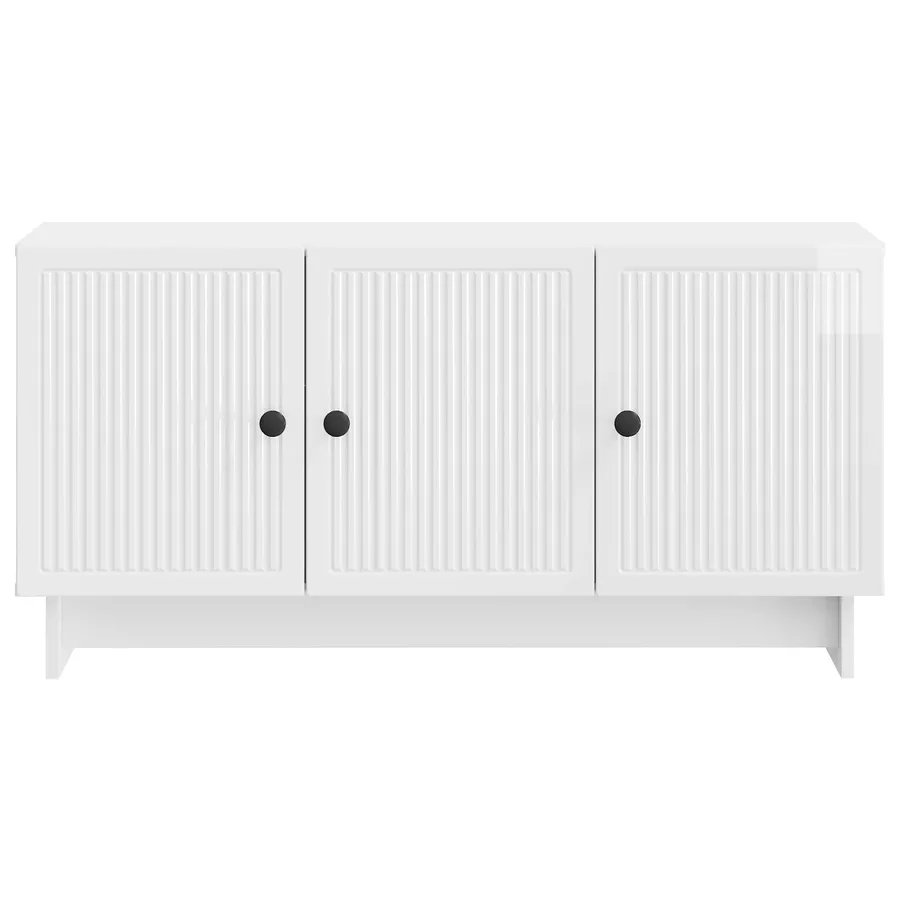 Meuble TV Blanc brillant 99 x 34,5 x 50 cm Bois d'ingénierie - 6
