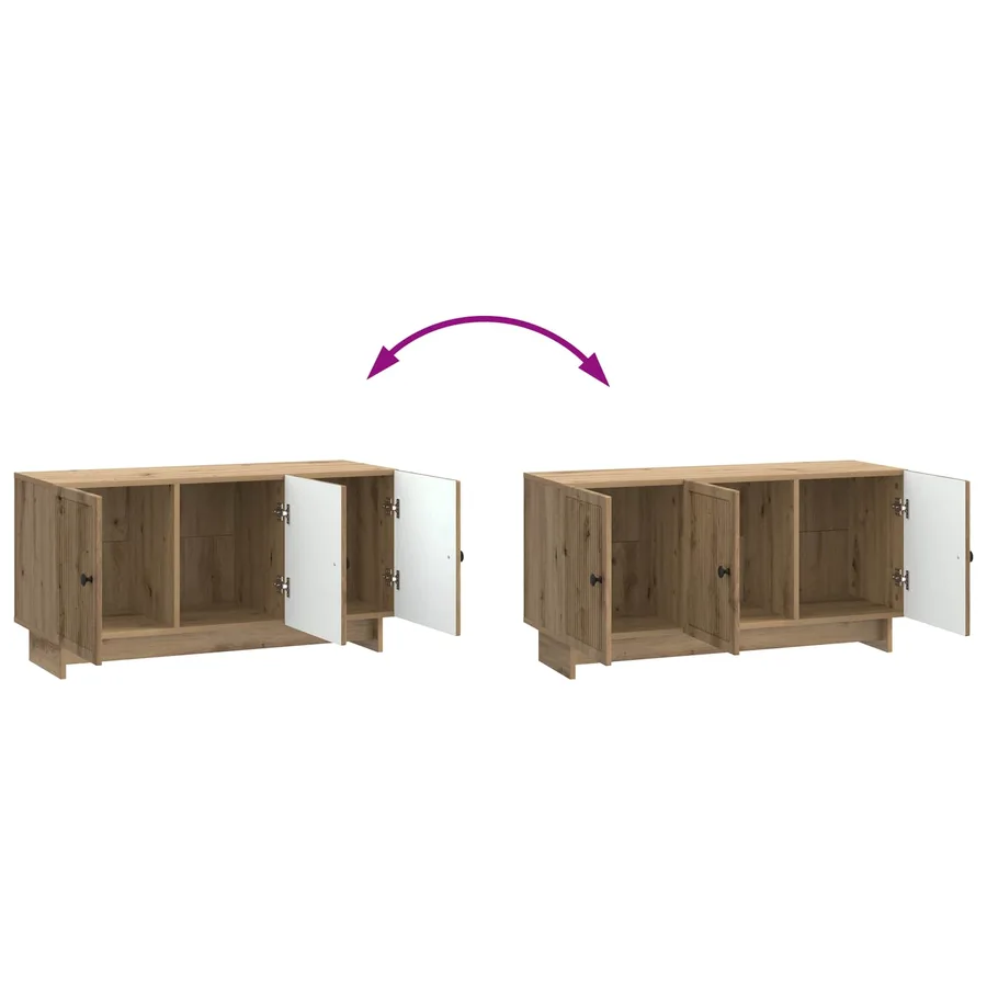 Meuble TV 99 x 34,5 x 50 cm Chêne artisanal Bois d'ingénierie - 11