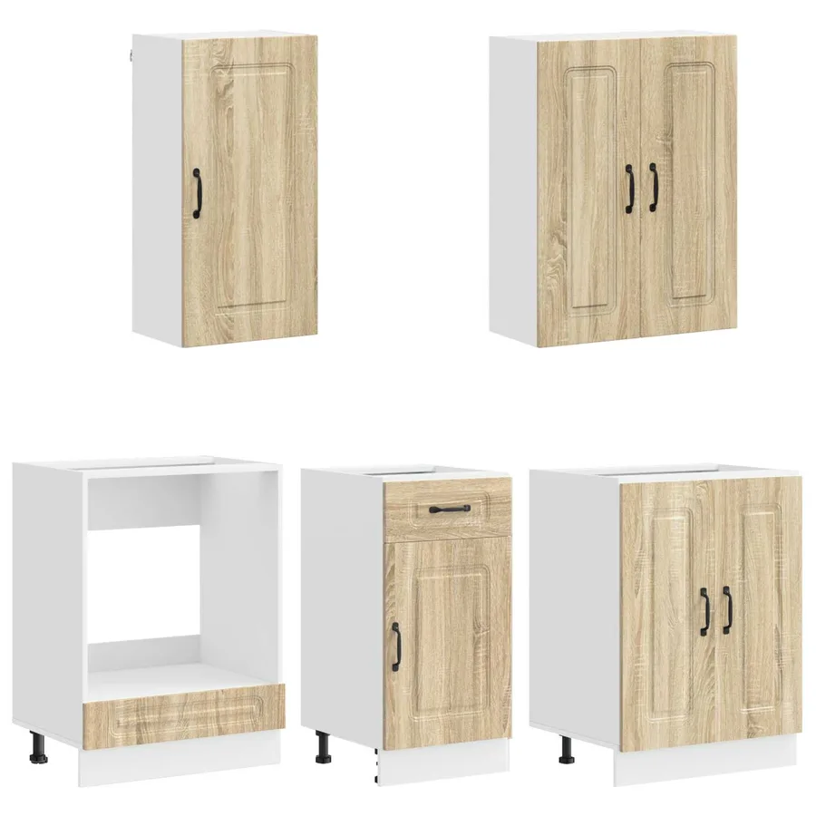 Unité de cuisine KALMAR 5 pcs Chêne Sonoma Bois d'ingénierie - 3