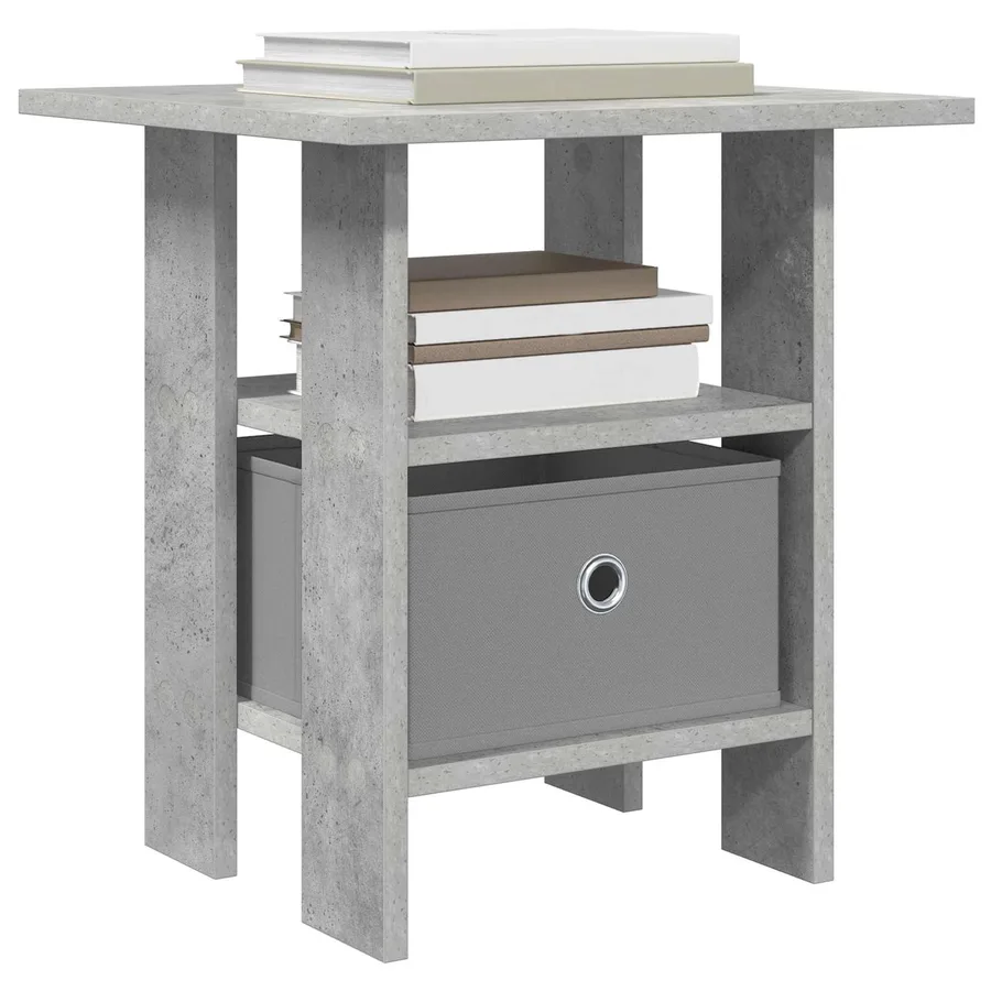 Table de chevet avec tiroir 2 pcs Gris béton 41 x 40 x 45 cm - 3