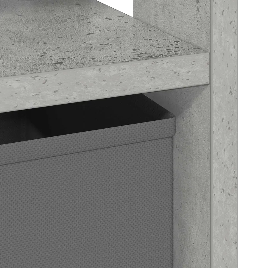 Table de chevet avec tiroir 2 pcs Gris béton 41 x 40 x 45 cm - 8