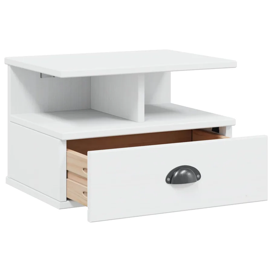 Cabinet de chevet HILL Blanc 40 x 31 x 27 cm Pin massif - 4