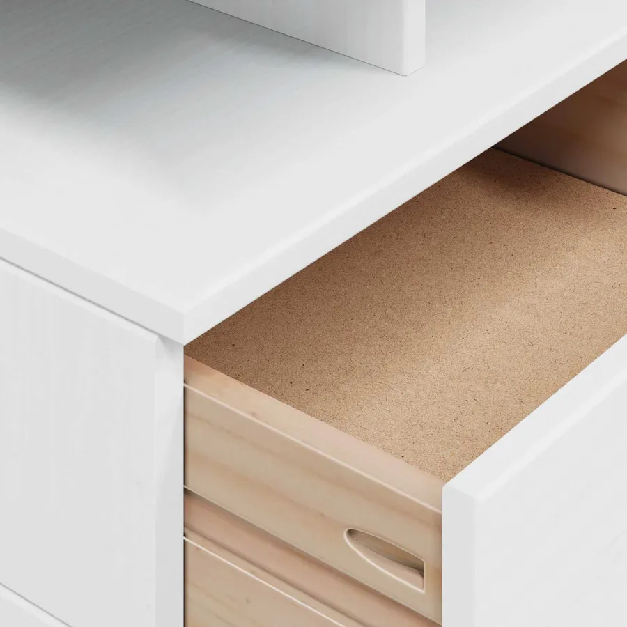 Cabinet de chevet HILL Blanc 40 x 31 x 27 cm Pin massif - 8