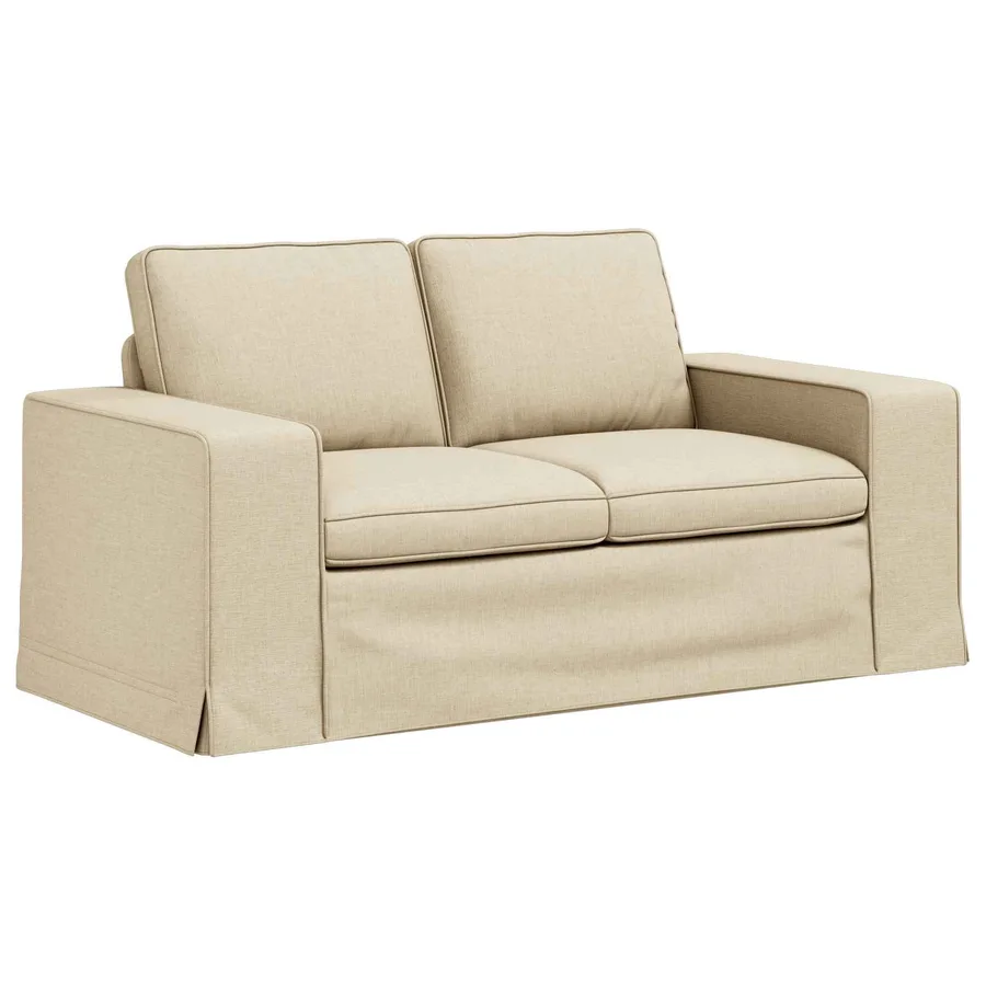 Ensemble de Canapés 2 pcs Crème 162 x 80 x 82 cm tissu - 5