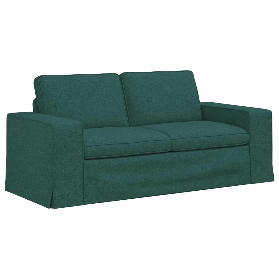 Ensemble de Canapés 2 pcs Vert foncé 182 x 80 x 82 cm tissu - 5