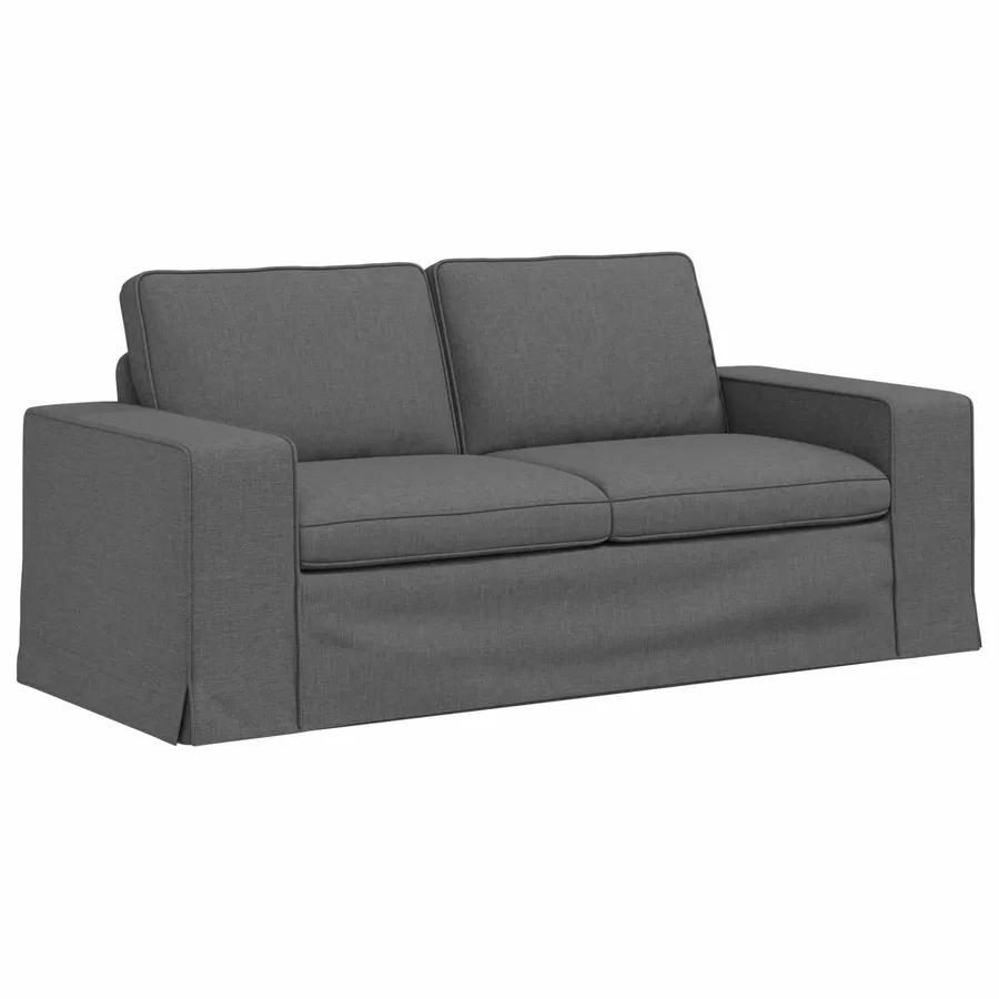 Ensemble de Canapés 2 pcs Gris foncé 182 x 80 x 82 cm tissu - 5