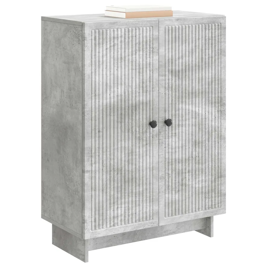 Buffet Gris béton 66 x 34,5 x 90 cm Bois d'ingénierie - 3