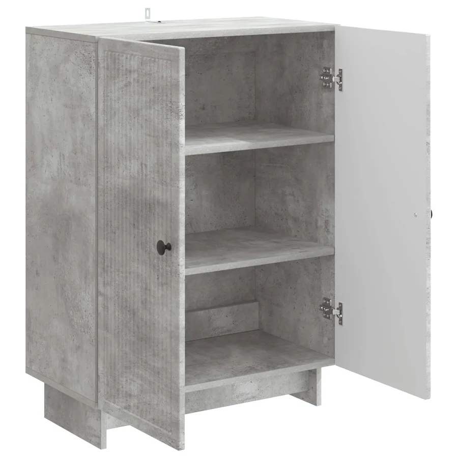 Buffet Gris béton 66 x 34,5 x 90 cm Bois d'ingénierie - 5