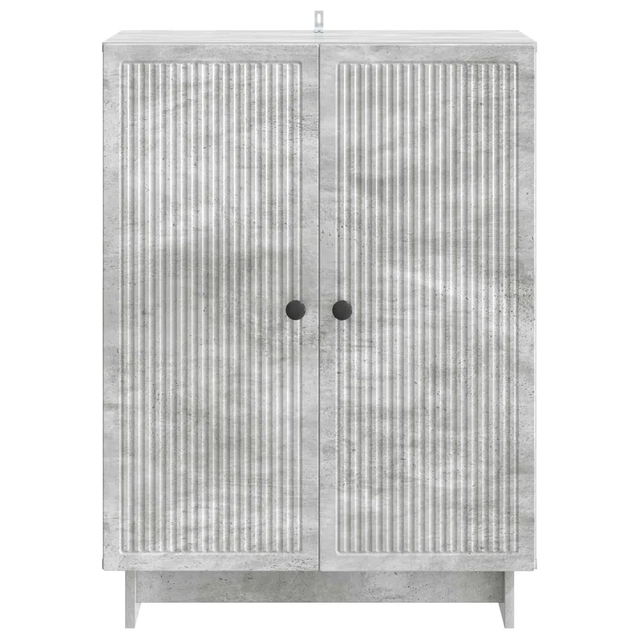 Buffet Gris béton 66 x 34,5 x 90 cm Bois d'ingénierie - 6