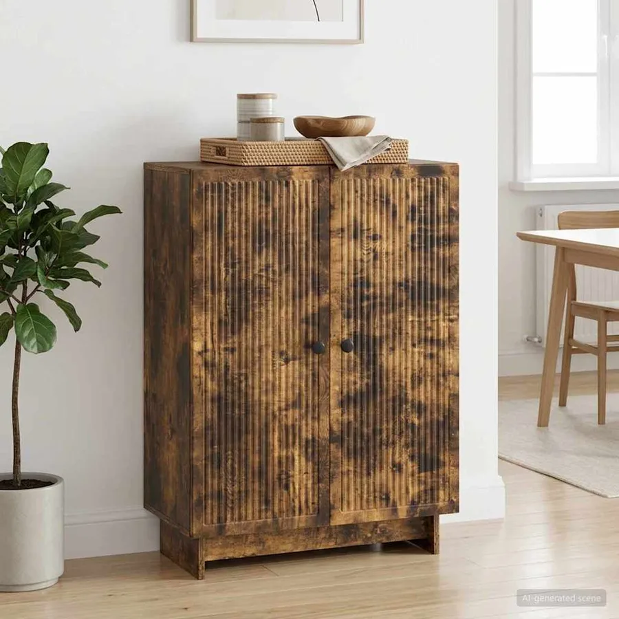 Buffet Chêne fumé 66 x 34,5 x 90 cm Bois d'ingénierie - 4