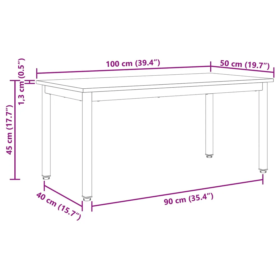 Table basse Sonoma 100 x 50 x 45 cm Bois d'ingénierie - 11