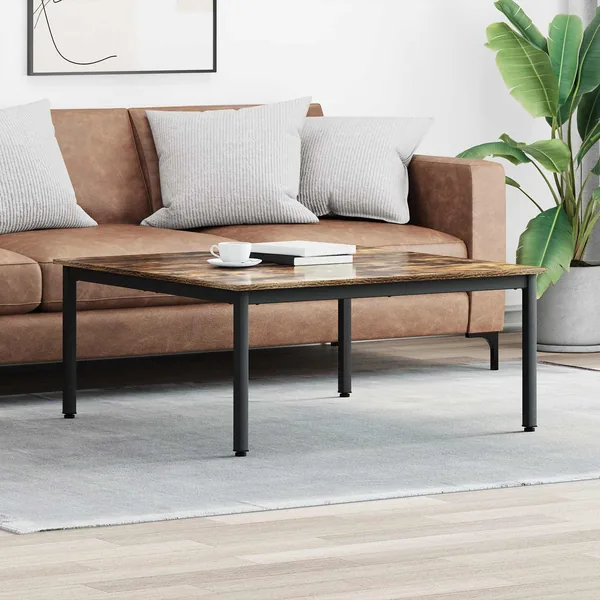 Table basse Chêne Fumé 100 x 100 x 45 cm Bois d'ingénierie