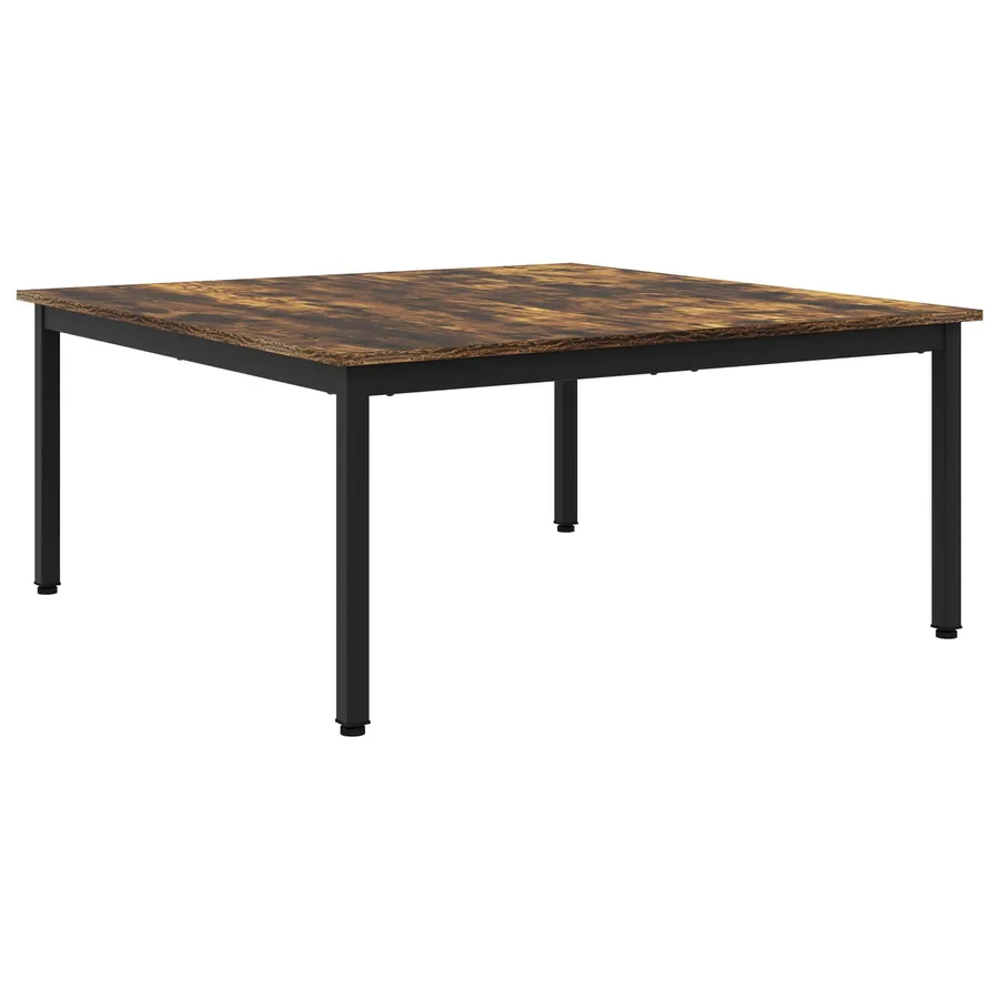 Table basse Chêne Fumé 100 x 100 x 45 cm Bois d'ingénierie - 2