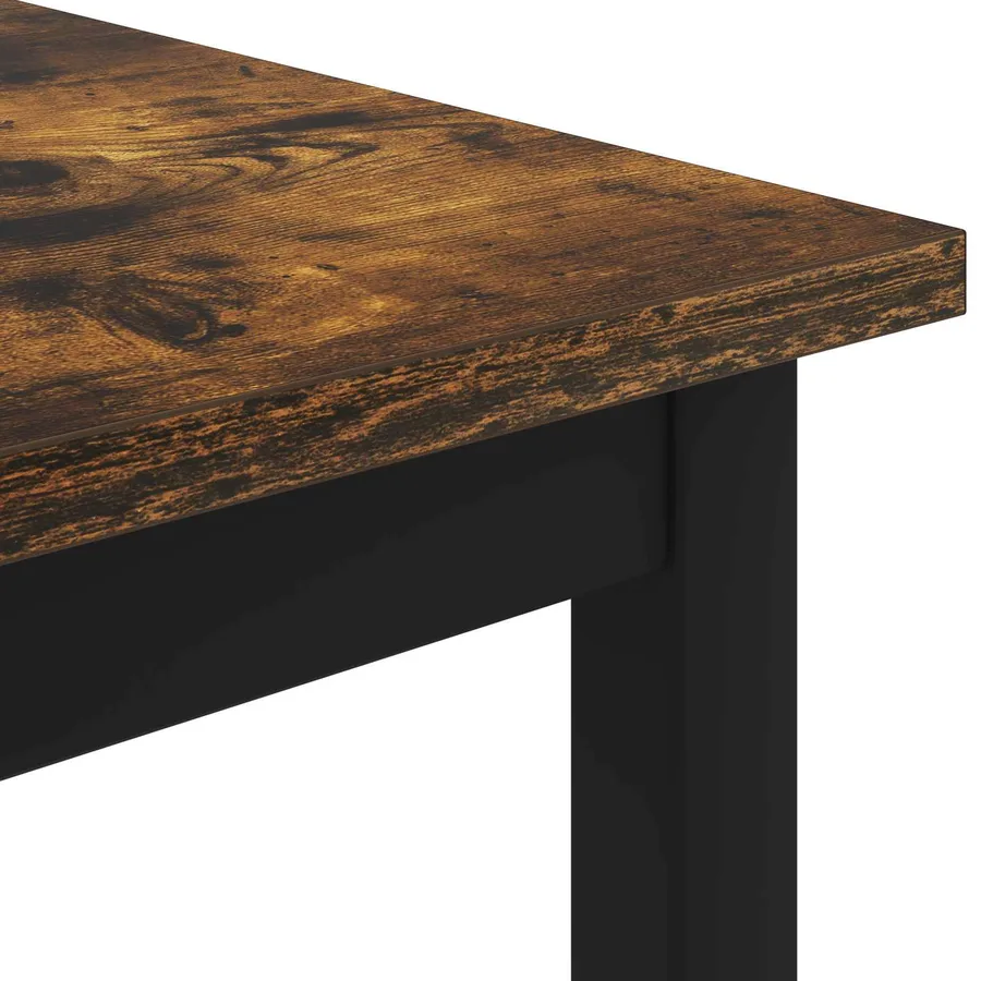 Table basse Chêne Fumé 100 x 100 x 45 cm Bois d'ingénierie - 7